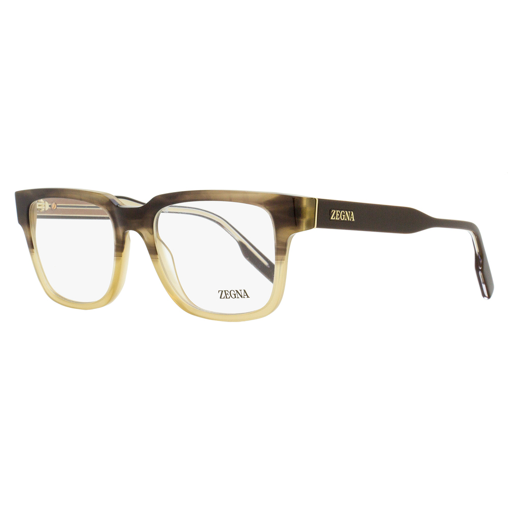 Zegna Retro Rectangular Eyeglasses EZ5260 050 Brown Melange/Beige 52mm